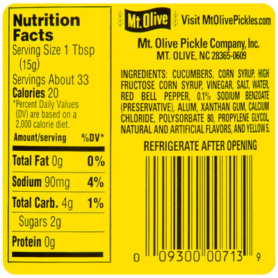 Mt. Olive Jalapeno Sweet Relish 16 fl. oz. Jar