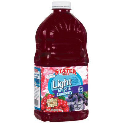 Stater Bros. Light Grape & Cranberry Juice Cocktail 64 Fl Oz Plastic Container