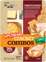 Lunchables Cracker Combos Turkey & Chicken with Swiss & Cheddar