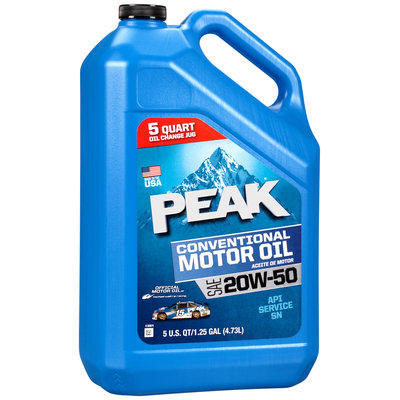 Peak® SAE 20W-50 Conventional Motor Oil 5 qt. Jug