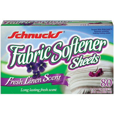 Schnucks Fresh Linen Scent 6.4 X 9 In Fabric Softener Sheets 80 Ct Box