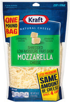 Kraft Shredded Low-Moisture Part-Skim Cheese 16 oz. ZIP-PAK®