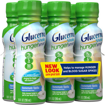 Glucerna Hunger Smart® Homemade Vanilla Shake 6-10 fl. oz. Plastic Bottles