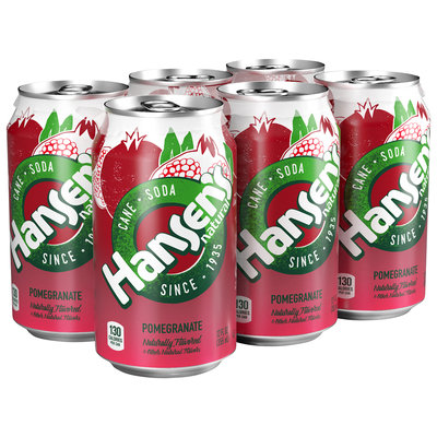 Hansen's® Natural Cane Pomegranate Soda 6-12 fl. oz. Cans