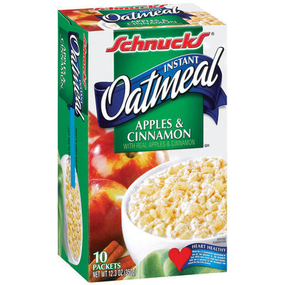 Schnucks Instant Apples & Cinnamon Oatmeal 10 Ct Box