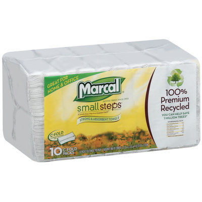 Small Steps® Home & Office C-Fold Packs Paper Towels 10 Ct Wrapper