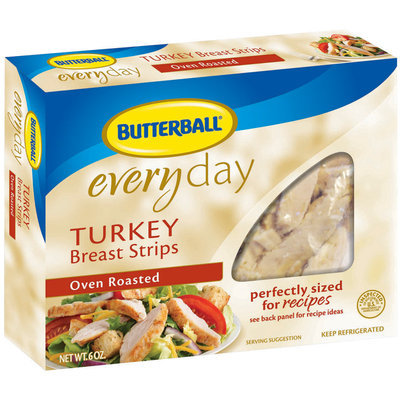 Butterball Oven Roasted Turkey Breast Strips 6 Oz Box