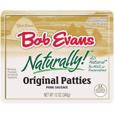 Bob Evans® Naturally!™ Original Pork Sausage Patties 12 oz. Tray