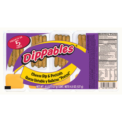 Dippables® Cheese Dip & Pretzels Sticks 4.5 oz. Pack