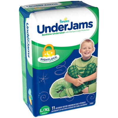 Under Jams Pampers UnderJams Bedtime Underwear Boys Size L/XL 11 count