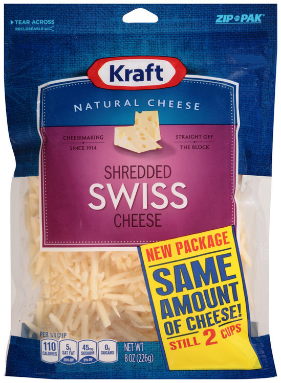 Kraft Shredded Swiss Cheese 8 oz. ZIPPAK® Reviews 2019