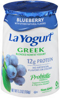 La Yogurt® Blueberry Greek Blended Nonfat Yogurt 5.3 oz. Cup
