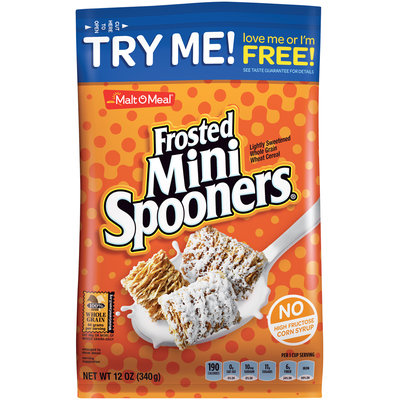 Malt-O-Meal® Frosted Mini Spooners® Lightly Sweetened Whole Grain Wheat Cereal 12 oz. Pack