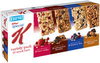 Special K® Kellogg's Berry Medley/Salted Pretzel Chocolate/Blueberry Bliss/Salted Caramel Chocolate Snack Bars Variet