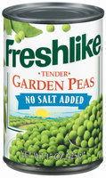 Freshlike Tender Garden No Salt Added Peas 15 Oz Can