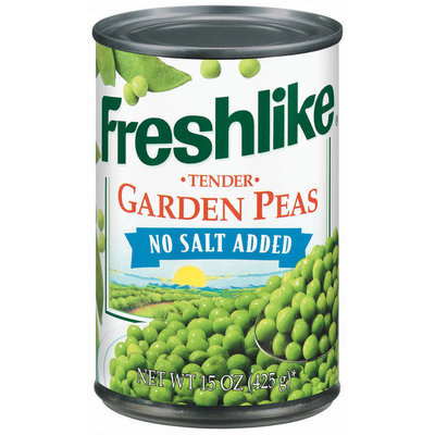 Freshlike Tender Garden No Salt Added Peas 15 Oz Can