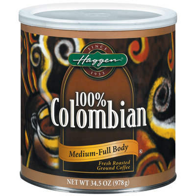 Haggen 100% Colombian Medium-Full Body Coffee 34.5 Oz Canister