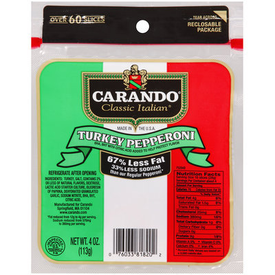 Carando® Classic Italian® Turkey Pepperoni 4 oz. Peg