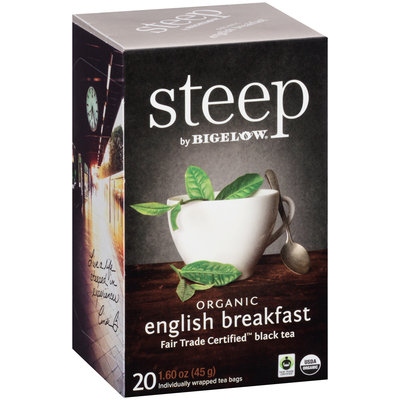 Steep by Bigelow® Organic English Breakfast Fair Trade Certified Black Tea Bags 20 ct. Bags