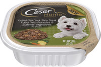 Cesar® Home Delights™ Grilled New York Strip Steak Flavor with Potatoes & Summer Vegetables in Sauce Canine Cuisine 3.5 oz. Cup