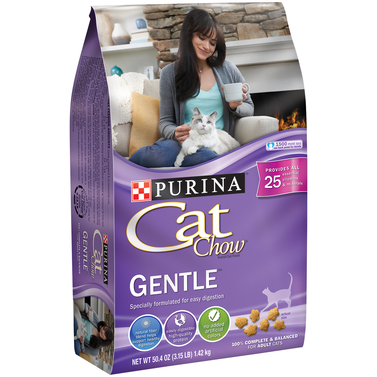 Purina Cat Chow Gentle Cat Food 50.4 oz. Bag