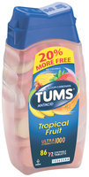 Tums® Ultra Strength 1000 Assorted Tropical Fruit Antacid/Calcium Supplement Tablets 86 ct Bottle