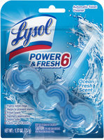 Lysol® Power & Fresh 6 Ocean Fresh Scent Automatic Toilet Cleaner 1.37 oz. Carded Pack