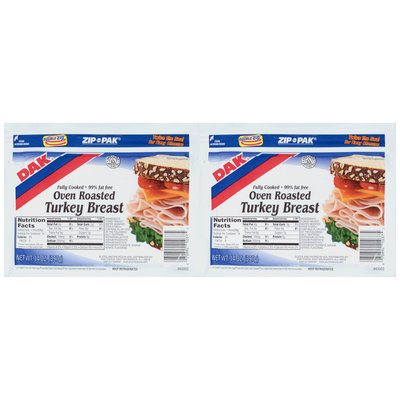 Dak® Oven Roasted Turkey Breast 2-14 oz. ZIP-PAK®