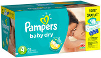 Baby Dry Pampers Baby Dry Size 4 Super Pack with Coupons 92 Count