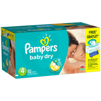 Baby Dry Pampers Baby Dry Size 4 Super Pack with Coupons 92 Count