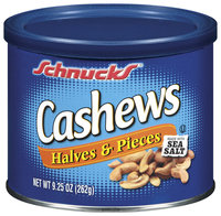 Schnucks Halves & Pieces Cashews 9.25 Oz Canister