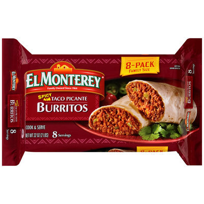 El Monterey® Spicy Taco Picante Burritos 8 ct Pack