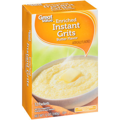 Great Value™ Butter Flavor Enriched Instant Grits 12 oz. Box