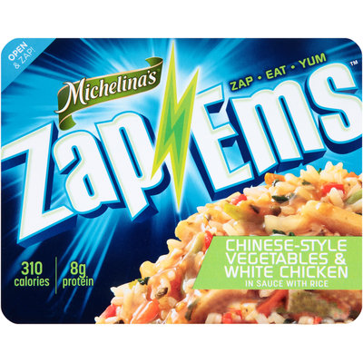 Michelina's® Zap 'Ems™ Chinese-Style Vegetables & White Chicken in Sauce with Rice 7.5 oz. Tray