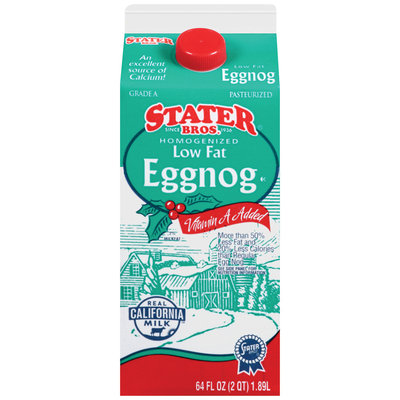 Stater Bros.® Homogenized Low Fat Eggnog Vitamin A Added