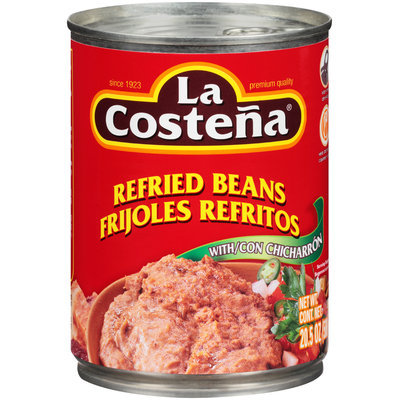 La Costena® Refried Beans with Chicharron 20.5 oz. Can