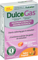Dulcolax® DulcoGas™ Maximum Strength Tropical Antigas 125mg Chewable Tablets 18 ct Box