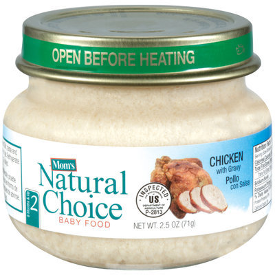 Mom's Natural Choice Baby Food Chicken with Gravy 2.5 oz Jar