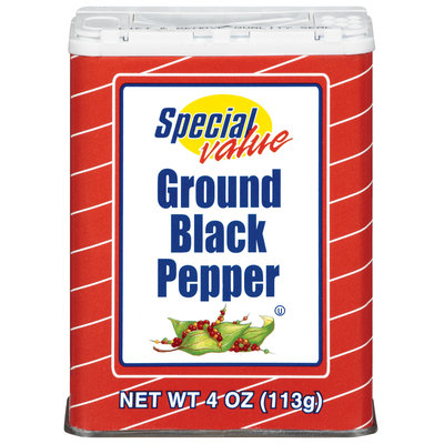 Special Value Ground Black Pepper 4 Oz Shaker