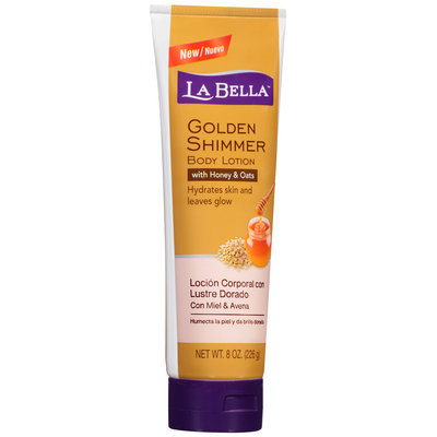 La Bella™ Golden Shimmer Body Lotion with Honey & Oats 8 oz. Tube