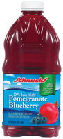 Schnucks 100% Pomegranate Blueberry Juice 64 Oz Plastic Bottle