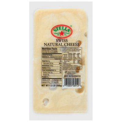 Stella® Swiss Slices Cheese 1.5 Lb Pack