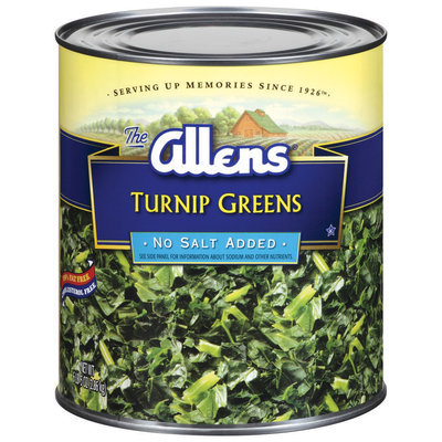 The Allens No Salt Added Turnip Greens 101 Oz Can