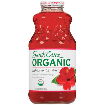 Santa Cruz Hibiscus Cooler Flavored Beverage 32 Oz Glass Bottle