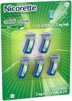 Nicorette® Mint 2mg Mini Lozenge Stop Smoking Aid 135 ct Carded Pack