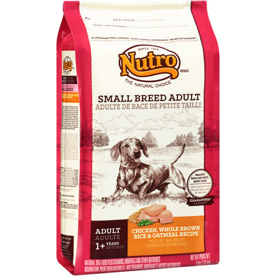 Nutro® Small Breed Adult Chicken, Whole Brown Rice & Oatmeal Recipe Dog Food 4 lb. Bag