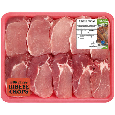 Farmland® Pork Loin Boneless Ribeye Chops Tray