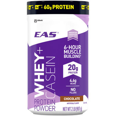 EAS® Whey + Casein Chocolate Protein Powder 2 lb. Canister