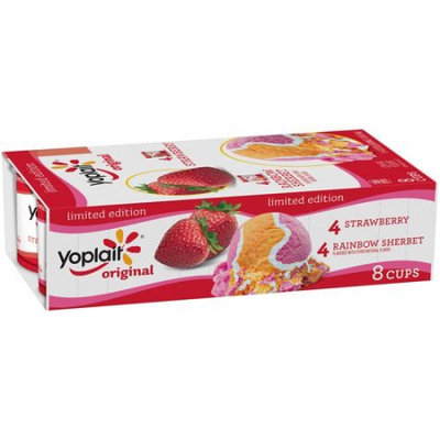 Yoplait® Original Strawberry & Rainbow Sherbet Flavored Low Fat Yogurt