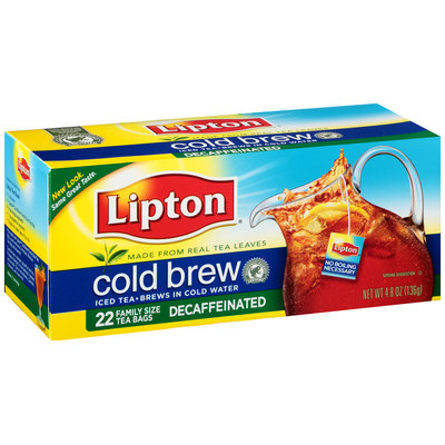 Lipton® Cold Brew Decaffeinated Family Size Iced Tea Bags